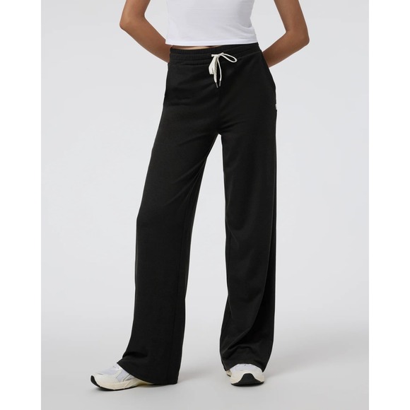 Vuori Pants - Vuori Womens Black Halo Essential Wide Leg Athleisure Lounge Pants Size L